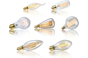 HAVA Vintage Glühbirne Globe C80 E27 40W, Dimmbar, warmweiß 2200K