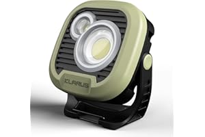 Klarus WL3 Lampa kempingowa, akumulatorowa lampa robocza o dużej pojemności 13500 mAh, latarnia kempingowa 1500 lm z 6 trybami świateł, podstawa magnetyczna, funkcja haka, IPX5 na kemping