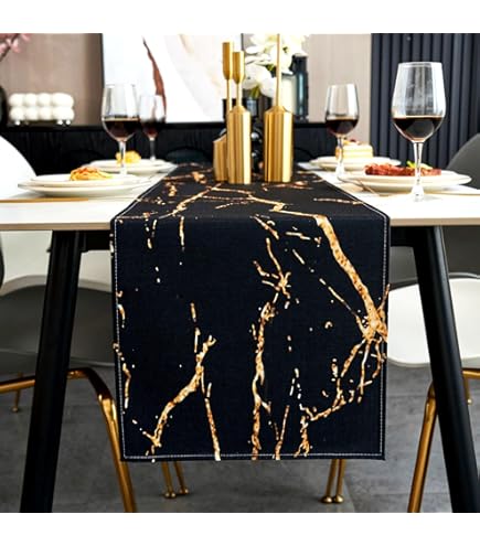 Runner Tavola Righe Bianco E Giallo 40x140 Cm - Centrotavola Lavabile Per Cucina E Camera