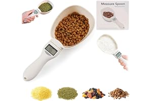 BafanglaiUK Digital Measuring Spoon, Food Measuring Scoop Scale,Weighing Spoon Scale 800g / 0.1g Precision with LCD Display,Electronic, for Dispensing Food, Condiments and Dog Cat