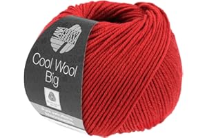 LANA GROSSA Cool Wool Big | Extrafeine Merinowolle waschmaschinenfest und filzfrei | Handstrickgarn aus 100% Schurwolle (Merino) | 50g Wolle zum Stricken & Häkeln | 120m Garn