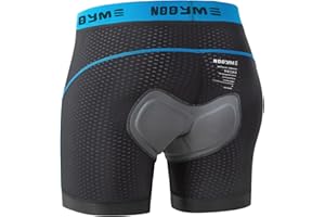 NOOYME Pantaloncini Ciclismo Uomo 4D Gel Imbottito Intimo Mutande Pantaloni Ciclismo Uomo Traspirante Pantaloncini Bici Uomo