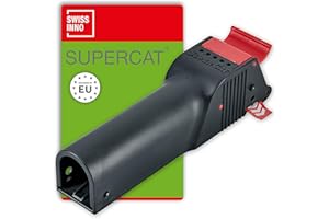 SWISSINNO Trampa para Ratones No See No Touch – Pre-Cebada con Cebo de Crema de Cacahuete – Eliminación sin Contacto – Reutilizable – Swiss Design para Casa y Jardín