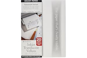 Strathmore 59-803 Printable Vellum 20Sheet Translucent, 8.5"x11", Multicolor, 20 Sheets