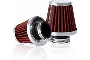 Evermotor Universal Rouge Filtre à Air Double Couche en Acier Moto Scooter ATV cyclomoteur Quad 38mm 39mm 40mm