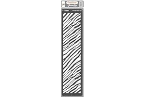 CrafTreat Zebra Print Stencil for Crafts Reusable Vintage - Zebra Skin - Size: 3X12 Inches - Zebra Pattern Stencil for Furniture Painting - Animal Print Stencils for Painting on Fabric