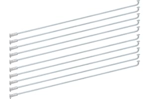 Jenngaoo Radios Bicicleta 13G Acero Inoxidable 2.2mm - 10 Piezas para Ruedas Montaña y Triciclo, Accesorios Instalación Incluidos (220mm)