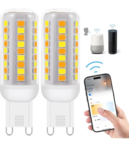 AEPOYU 7W WiFi Smart G9 LED Birne - Dimmbar, 2700K-6200K, App-Steuerung, 500LM, 220-240V