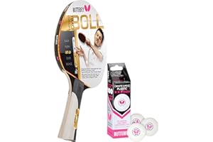 Butterfly Timo Boll Gold rakietka do tenisa stołowego + 3*** ITTF R40+ piłki do tenisa stołowego | zestaw rakietek do tenisa stołowego | zestaw premium