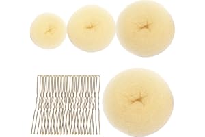 ZHUDAZHAO 4 Stück Duttkissen Set,Mini Duttkissen Klein und Groß,Dutt Kissen mit 20 U-Form Haarspange,Haardonut,Hair Bun Maker Dutt Hilfe,Haar Dutt,Haare Donut,Hochsteckfrisuren Zubehör für Kinder Mädchen Frauen