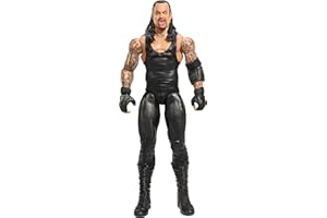 Mattel WWE - Personaggio Undertaker, action figure da collezione alta 15+ cm con tecnologia TrueFX, costume da combattimento e 10 punti d'articolazione, giocattolo per bambini, 6+ anni, HTW20