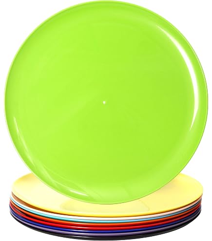 Stoviglie Picnic Multicolore Colourworks Piatti Melamina Merenda - Set Da 4, 23 Cm, Multicolore | Infrangibili, Lavabili, Per Bambini Bicchieri Melamina - 3