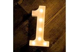 Foaky LED light up numbers Sign 26 Alphabet light up numbers Sign for Night Light Table Decorations for Birthday Party Battery Powered Christmas Lamp Home Bar Decoration (1)