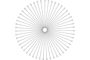TOAOB THE ONE AND ONLY BABY TOAOB 200pcs 0.7mm x 70mm Épingle à Oeil Aiguilles Tiges Clous Tête Ronde en Acier Inoxydable Argent pour Accessoire Fabrication de Bijoux Artisanat pour Bracelets Collier Boucles D'oreilles