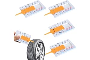 TIGMEW 4 Stücke Profiltiefenmesser Für Reifen 0-20mm Reifenprofiltiefenmesser Tragbar Klare Skala Reifen Profiltiefenmesser Tread Depth Gauge Reifentiefenmesser Für Motorrad Fahrzeug Auto