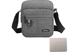 Uirheurd Sacoche Bandoulière Homme et Femme - Petite Sacoche Homme et Femme avec Pochette pour Hommes