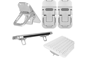 Mabor 2 Stück Tastatur Ständer Dual Adjustment Laptop Ständer Keyboard Stand Silikon Tastaturständer für meisten Laptops Tastaturen (Silber)