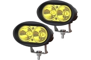 ‎BEILAN BeiLan 2Pcs Zusatzscheinwerfer Motorrad LED,Scheinwerfer Motorrad,Nebelscheinwerfer Motorrad Schwarz,LED Arbeitsscheinwerfer,Spotlicht Lampe 12V 24V 20W 1800LM Cree 3000K （Warmweiß）
