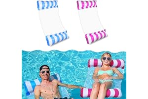 WUBAYI 2 Pack Inflatable Pool Floats Hammock,4-in-1 Water Hammock Inflatable Floating Chair Bed,Adults for Size Water Hammock Lounger,Relaxing Swimming Water Floating Rafts