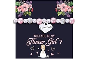 LParkin Blumenmädchen Armband Blumenmädchen Perlenarmband Blumenmädchen Geschenk Schmuck