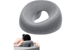 VEXRAN Masajeador facial, Reposacabezas de masaje para cama, Almohada de espuma viscoelástica en forma de U para salón de belleza, Reposacabezas de masaje para oficina, Spa y salón de belleza