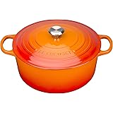 Le Creuset Signature Gusseisen-Bräter mit Deckel, Ø 24 cm, Rund, Für alle Herdarten und Induktion geeignet, Volumen: 4,2 l, 4