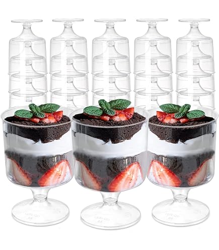12 Bicchierini Trasparenti A Goccia In Plastica Per Finger Food, 10x5 Cm, Riutilizzabili, Per Dessert, Mousse, Gelati, Antipasti E Dolci