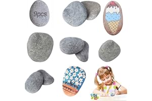 LEPIDI Pietre di Ciottoli da Spiaggia, Ciottoli da Spiaggia per Disegnare, Ciottoli Ovali da Dipingere, Sassi da Dipingere, per Pittura e Decorazione Colorate, 3-5 cm