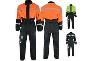 BULLDT Motorrad Regenkombi 2-teilig für Herren – Wasserdichte Regenjacke & Regenhose - luftzirkulierend Mesh-Innenfutter, reflektierend & winddicht – ideal für Motorradfahrer, Fahrradfahrer & Outdoor
