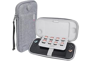 RLSOCO Funda para Nintendo Switch 2 Consola 2025 - Estuche de Viaje con 8 Ranuras para Tarjetas de Juego (Gris)