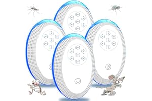 GBARAN Ultraschall Schädlingsbekämpfer 4 Stück, Schädlingsvertreiber, elektronischer Schädlingsabwehrstecker für Insekten, Mäuse, Käfer, Insekten, Kakerlaken