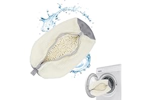 YTUGIL Sacchetto per il lavaggio delle scarpe, lavatrice, pulizia a 360°, ammortizzante e antirumore, multi protezione, per scarpe da ginnastica riutilizzabile (Crema - 1 Pezzi)