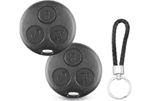 SLshiBo 2 carcasas de mando a distancia con 3 botones para Smart Fortwo 450 MC01 Roadster Cabrio Coupe 98 – 07