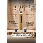 L&uuml;ks Tasarım Taşınabilir Ahşap Sigara K&uuml;ll&uuml;ğ&uuml; - Ara&ccedil; İ&ccedil;i K&uuml;l Haznesi - Naturel Ahşap Tasarım