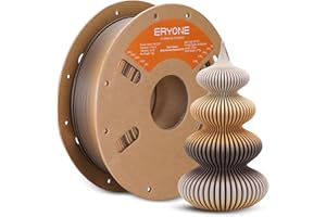 ERYONE Matte PLA 3D Drucker Filament 1.75mm, Matte Gradient Rainbow PLA, Maßgenauigkeit +/- 0.03 mm, 1 kg 1 Spule, Mattes mehrfarbiges PLA, Kaffee mit mattem Farbverlauf