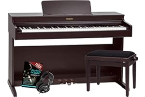 Steinmayer DP-321 RW Digitalpiano - 88 Tasten mit Hammermechanik - Ebony/Ivory Touch - Bluetooth Audio/MIDI - Set inkl. Klavierbank, Kopfhörer und Schule - Rosenholz