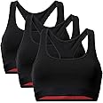 DANISH ENDURANCE Bralettes for Women, Non Wired Bra, Organic Cotton, Racer Back Bra, Comfort, Bras for Women Multipack, 1 or 3 Pack