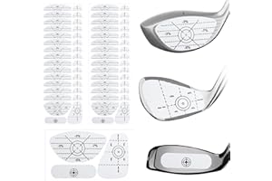 TIETOY Golf Impact Tape, 30 Pcs Self-teaching Golf Labels Stickers for Irons Wood Putters Practice Swing Training Aid, Golf Clubs Sweet Spot & Consistency Analysis Impact Tape Ball Hitting Recorder