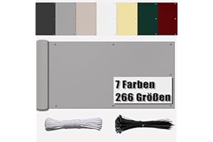 UFAMILUK brise vue balcon cache vue balcon brise vue toile jardin occultant terrasse sur mesure resistant portail exterieur bache pour balcon jardin exterieur anthracite gris blanc impermeable protection