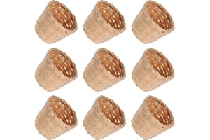 DOITOOL 10Pezzi Intrecciati in Rattan Portaoggetti Leggeri Frutta e Fiori Decorazione e Ufficio