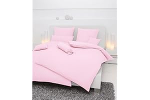 ‎JANINE Janine Bettwäsche Seersucker Nackenrolle Bezug Uni Piano 15x40 cm zartrosa