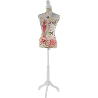VidaXL Buste Couture Mannequin Femme Réglable - Noir Et Blanc 133-168cm - Pour Vitrine Et Création