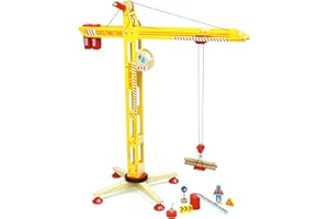 Vilac - Ma Grande Grue de Construction - Jouet en Bois - A partir de 3 Ans - 2343