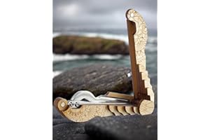 Shamanicshop 's Harp by D.Glazyrin Compass (in wooden case) - mouth musical instrument (jaw harp) Beautiful sound Excellent quality Original Russian maultrommel (jaw harp, dan moi)