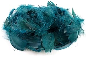 CREATIVERY Piuma d'oca naturali ca. 7 – 12 cm, 5 g//Per decorazioni e fai da te Petrol 347