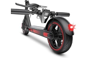 AIMITTIE Scooter Électrique Pliable pour Adultes, 350/500W Moteur, 35/40/45KM Longue Autonomie, Vitesse Max 25KM/H,Pneus 8.5/10" Anticrevaison, Double Éclairage et Système de Freinage, Charge Maximale120kg
