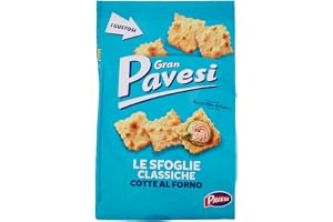 6 x Gran Pavesi Sfoglie Classiche Cracker bakad i ugnen krispig salt mellanmål 160 gr