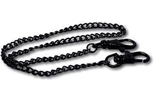 Minder Purse Chain Anti Theft Dipping Snatch Handbag Keys Security Accessory (Black)