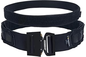 IDOGEAR Molle Battle Belt 2 Pulgadas de liberación rápida Rigger Cinturón de Combate con 1,5 Pulgadas de Gancho Interior del cinturón y el Bucle