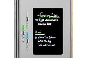 SLIANDTELLY Magnetic Chalk Board Sheet for Fridge - 30 x 20cm, Bright Color Chalk Markers & Easy Clean, Small Blackboard for Home Kitchen Refrigerator, Flexible Magnet Chalkboard as To Do List Memo Message Notice